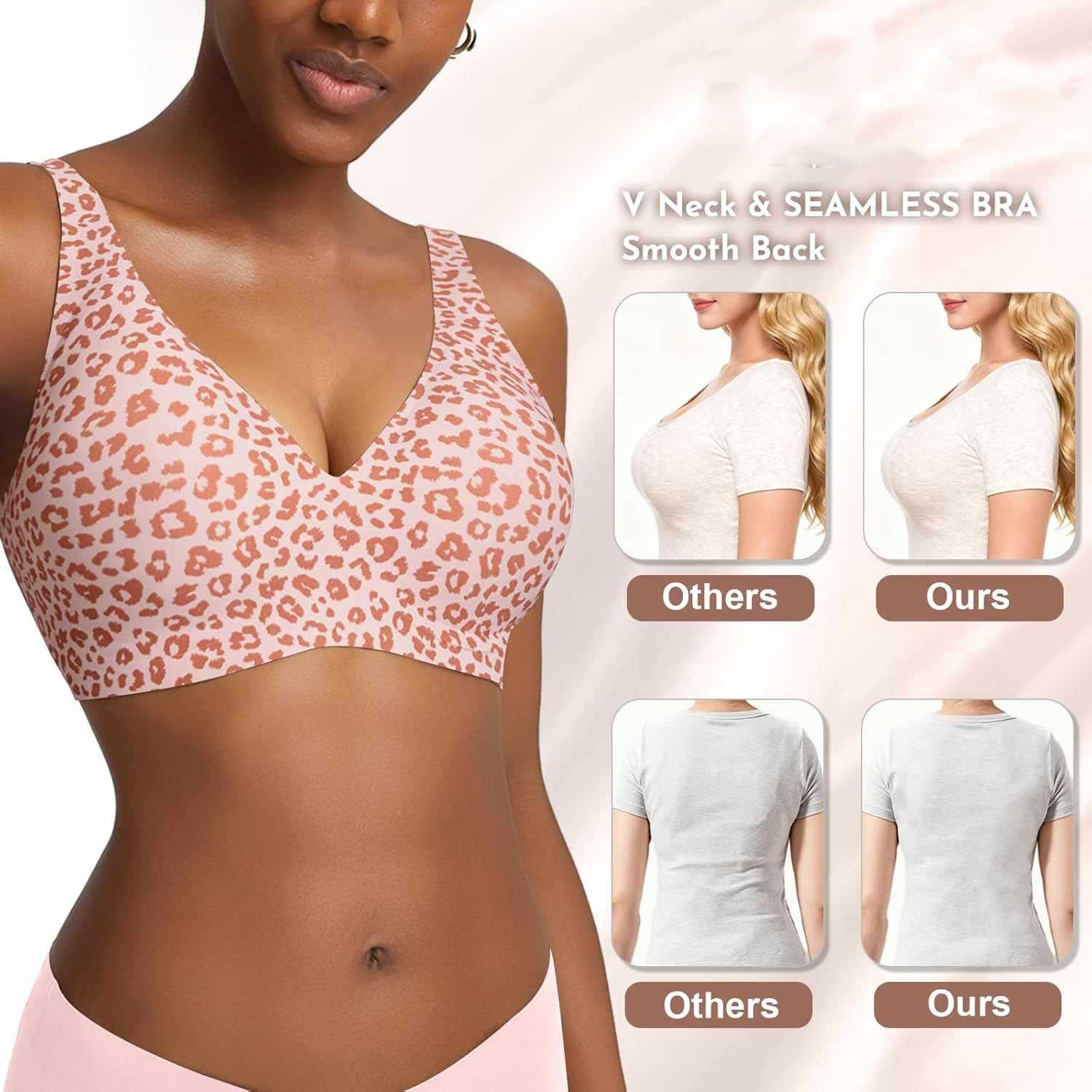 Kadınlar İçin Dikişsiz Pembe L - Plunge Bra Push Up incelemesi ve fiyatı