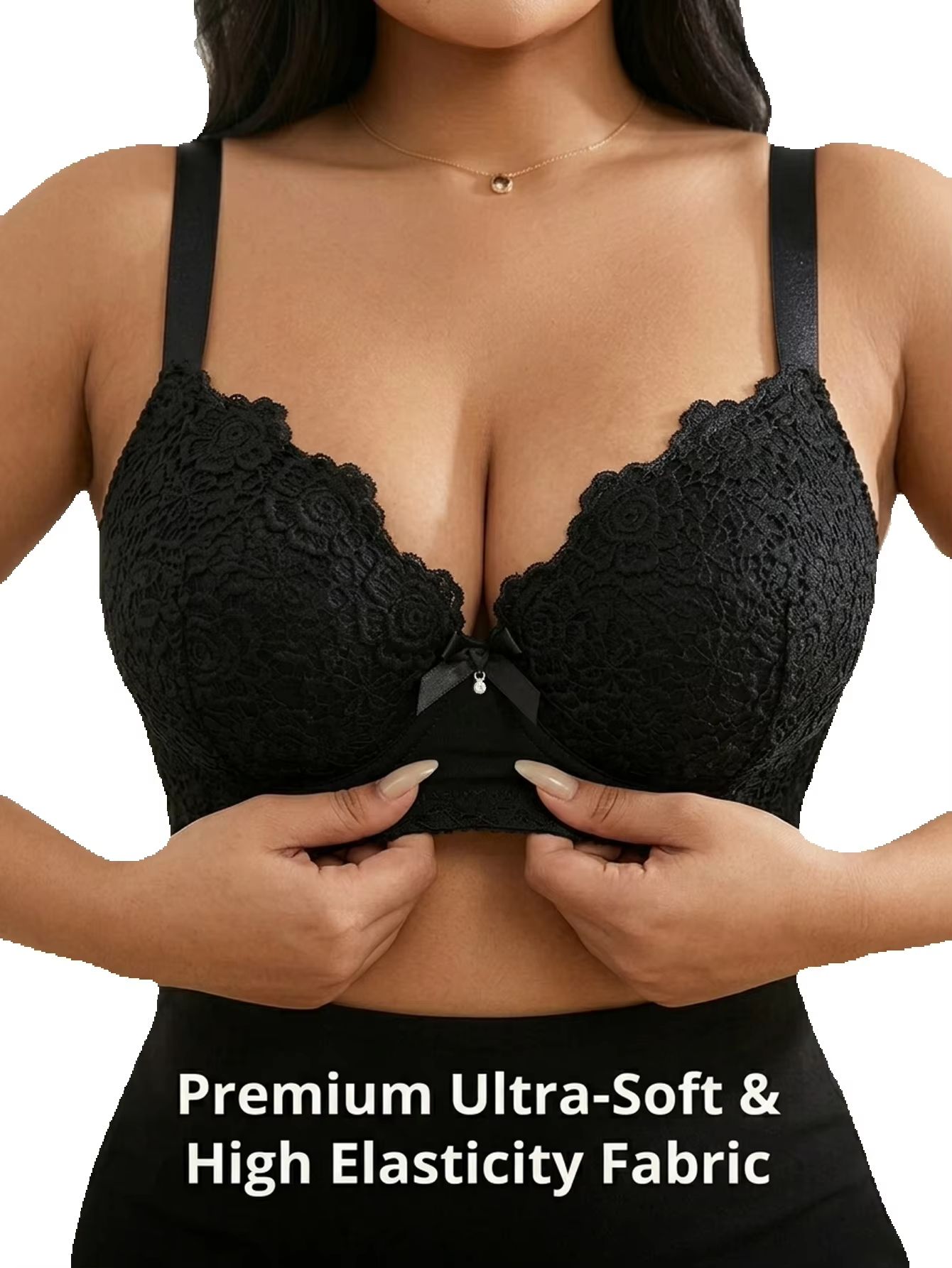 Kadın Büyük Beden Çiçek Desenl - Plunge Bra Push Up incelemesi ve fiyatı